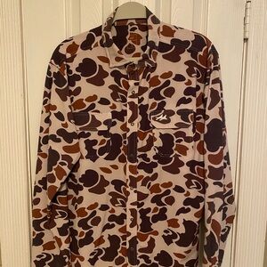 Stylish Camouflage Button Down Shirt
